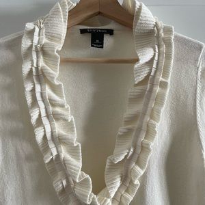 White House Black Market Ruffled Cardigan - Sz M